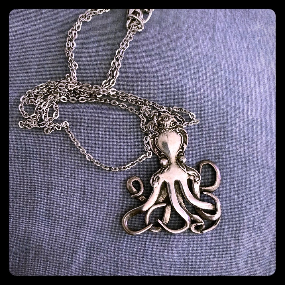 Silver Octopus Necklace